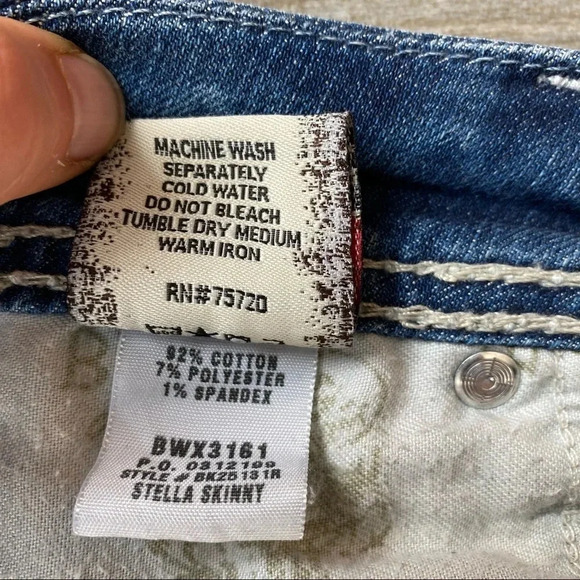 BKE Stella Skinny Distressed Straight Leg  Denim Jeans - Picture 8 of 12